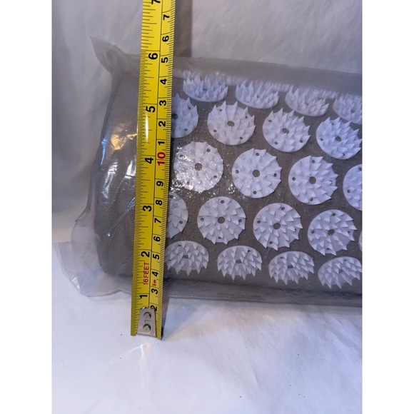 Acupressure Pillow for Pain‎ Relief, Stress & Relaxation White Spikes 15" x 6" - Picture 2 of 3